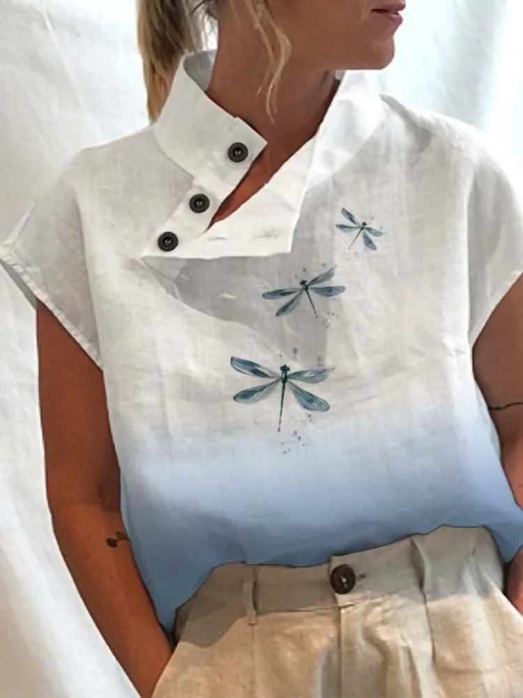 Anna – Vennlig Overdel med Trykk