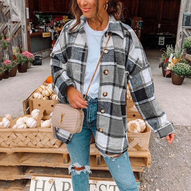 Anna – Oversize flanellskjorte i trend