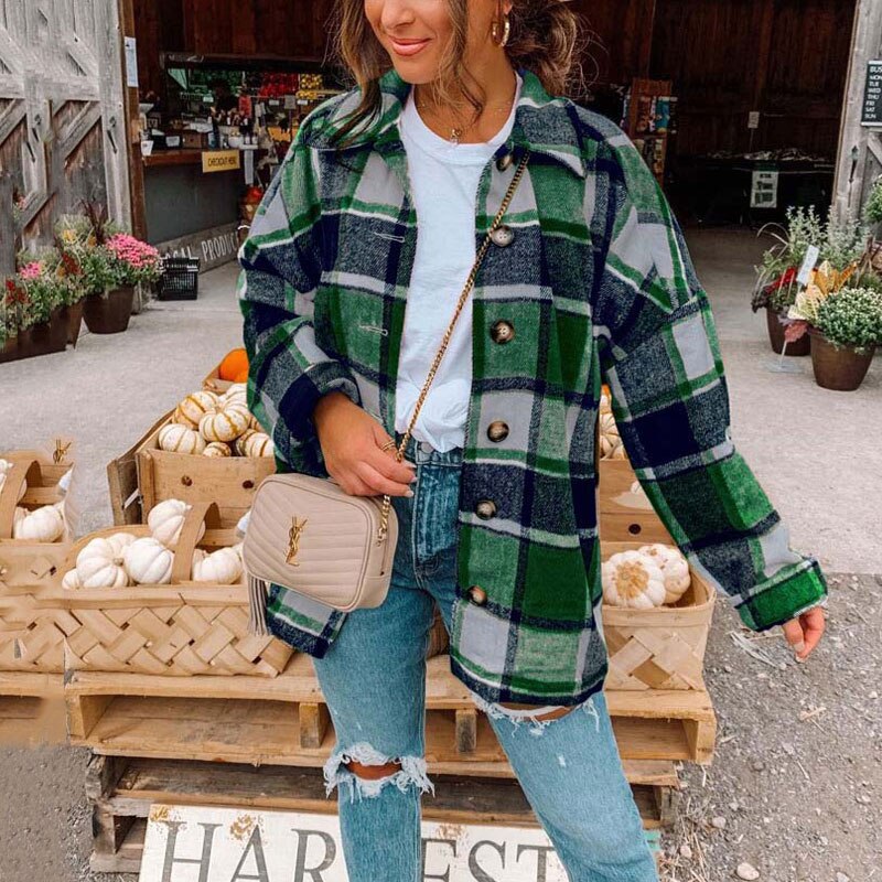 Anna – Oversize flanellskjorte i trend