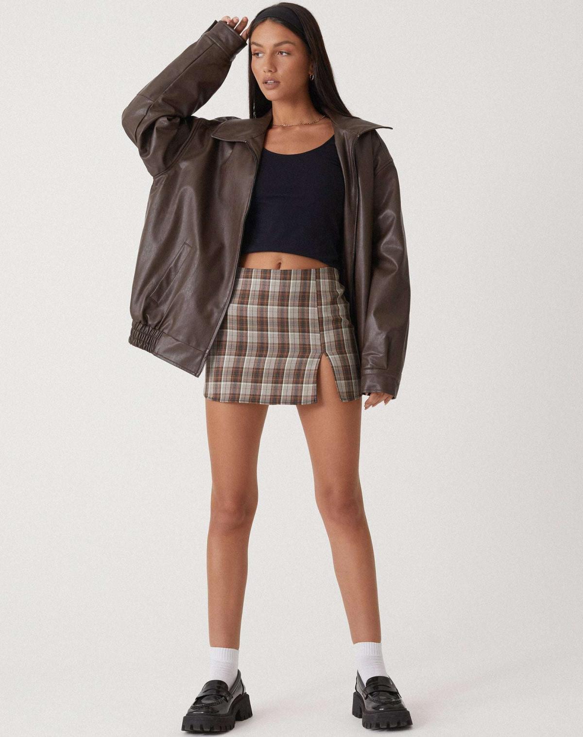 Ariane – Dame-skinnjakke i oversize-stil