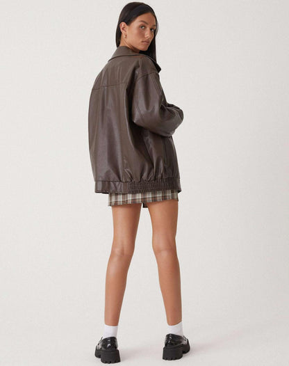 Ariane – Dame-skinnjakke i oversize-stil