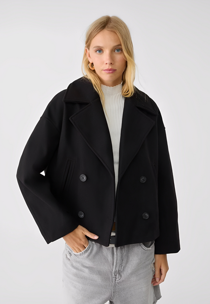 Claire – Kort Elegant Dobbeltradet Jakke